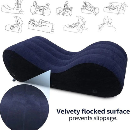 Sofa Inflatable Bench Bed Magic Lounge S-Shape Pillow Furniture for Adults Rest Kids Rest Game Toys Couples-Love Position Aid