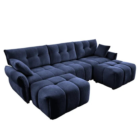 Cream-style Cotton Candy Sofa Set Living Room Furniture Modern Sofa Minimalism Soft Cloud White Lambs Wool Fabric Sofa for Home