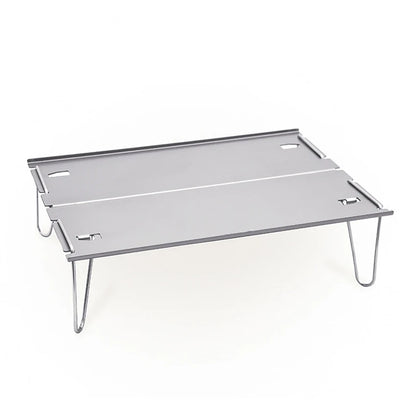 Portable Camping Table, Small Ultralight Folding Table with Aluminum Table Top and Carry Bag, Mini Barbecue Coffee Table