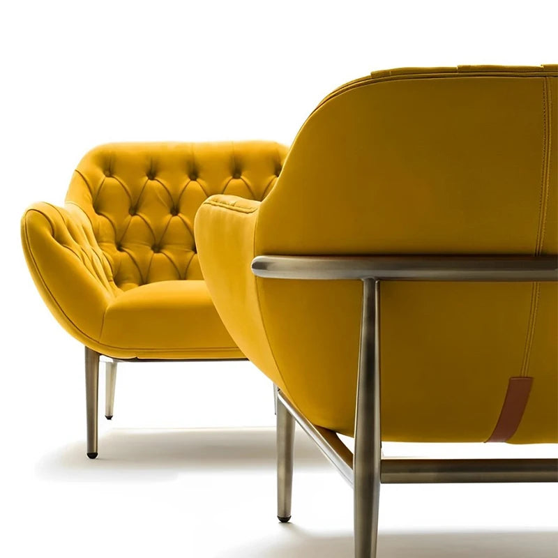 Woonkamerstoel Modern Uniek Ontwerp Roestvrijstalen Woonkamer Meubilair Enkele Bank En Fauteuil