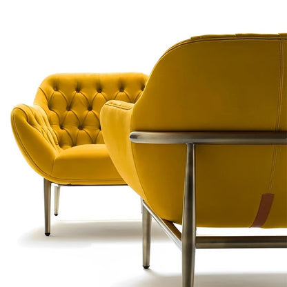 Woonkamerstoel Modern Uniek Ontwerp Roestvrijstalen Woonkamer Meubilair Enkele Bank En Fauteuil