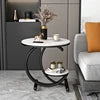 Contemporary Modern Luxury Living Room Side Table Made of Sintered Stone With Metal Frame Home Bar Office Furniture Park