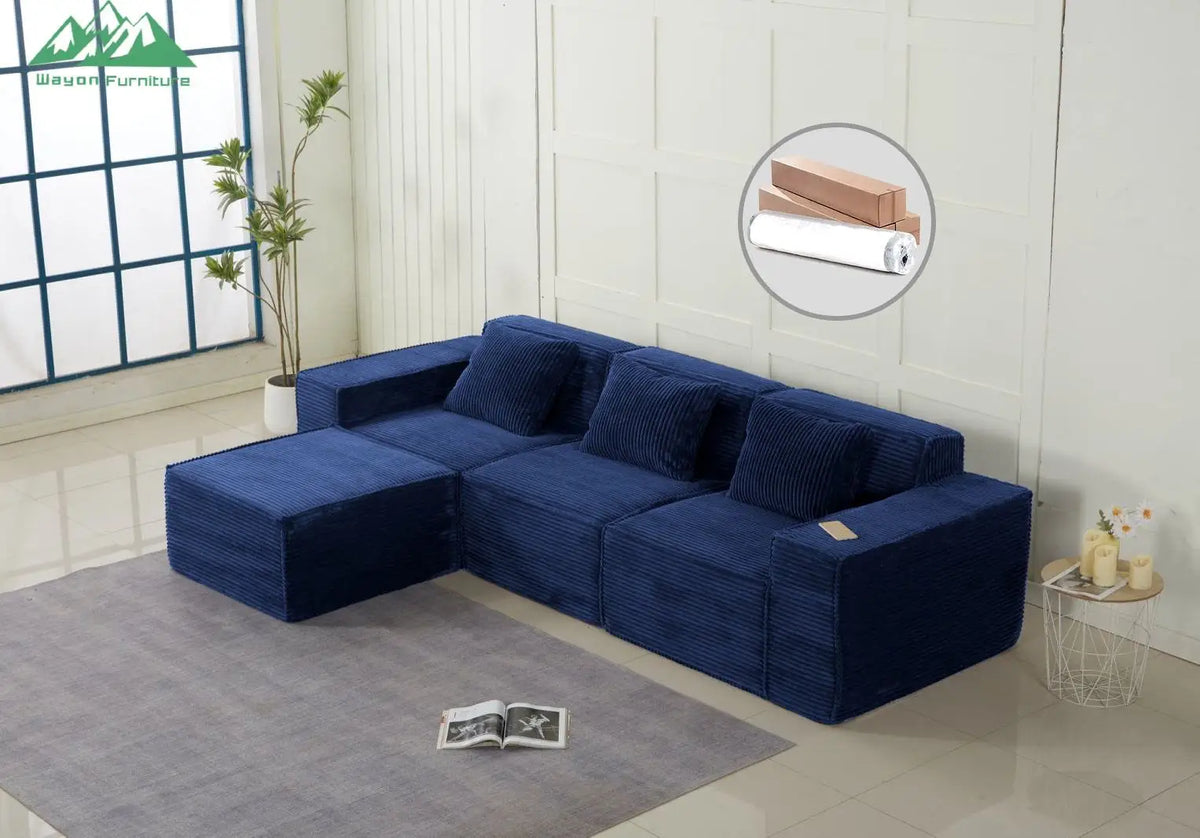 Wayon High Quality Modular Sectional Sofa Set High Density Foam Compressed for Large House