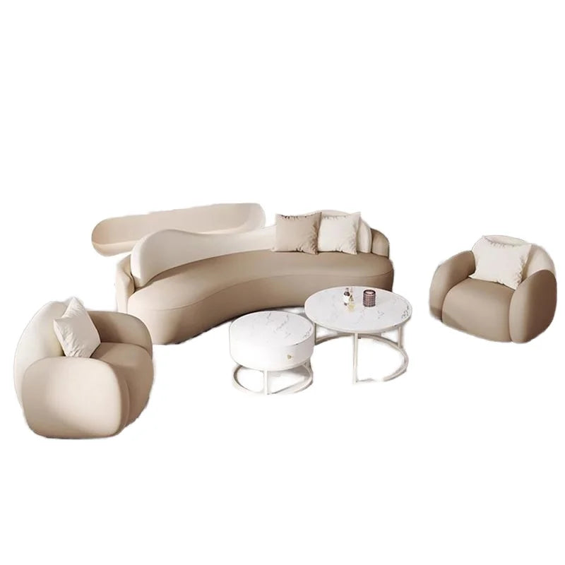 Modern Modular Reception Office Sofa Set Reclining Space-Efficient Eco-Friendly Durable Leather High-Density Sponge Furniture