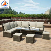 New Design Poland Rotan Wicker bar Set Rattan Outdoor Tables Bullet Stackable Rattan Garden Furniture