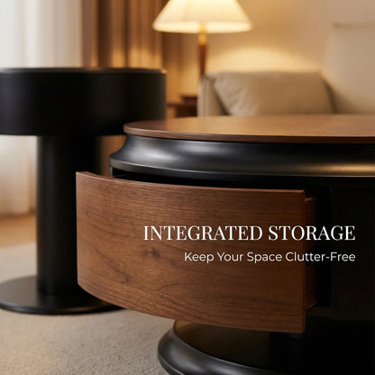 Modern Two-piece Design, Coffee Table, Wooden Board, Glossy Paint, Easy to Clean, Durable, Household Living Room Furniture