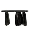 Luxury Modern Gold Console Table for Entrance Hallway Living Room & Villa Corner Irregular Oval Portal Console Furniture