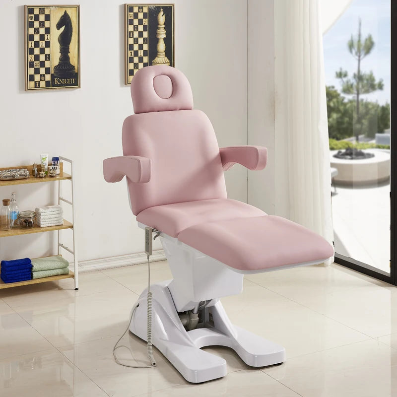3/4 Motor Electric Cosmetic Spa Bed Modern Pink Massage Lash Table for Facial Beauty Salon Factory Wholesale Salon Furniture
