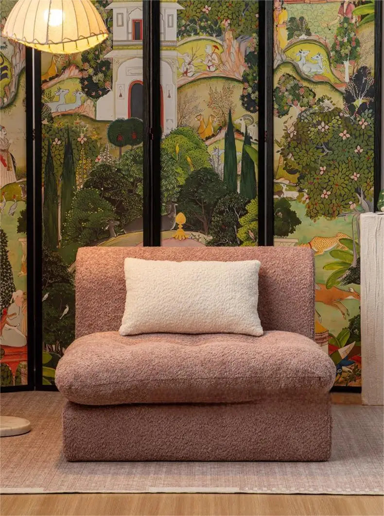 Convertible Extendable Apartment-Friendly Living Room Compress Sofa Set Rectangle Furniture Fabric Material Modern Design Solid