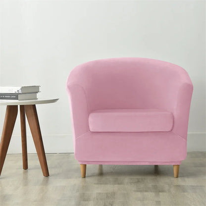 Velvet Tub Cover Chair Jacquard Single Seat Sofa Slipcover 1 Seate Living Room  Furniture Couch Washable Club Armchair Cover