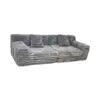 I Shape Modular Compress Sofa Fabric Upholstered Sectional Three Seat Modern Low Shipping Cost Apartment Hotel Gym Mall