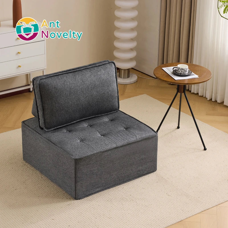 Modern Extendable Convertible Sofa with Storage One Seat for Living Room Bedroom Guest Room or Children's Room