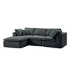 Modern Fabric Upholstered Compressed Cloud Sofa Ready to Ship USA Warehouse Villa L-Shaped Sectional for Living Room
