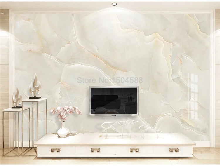 Photo Wallpaper Modern Simple Beige Marble Background Wall Mural Living Room TV Sofa Hotel Luxury Decor Papel De Parede Sala 3 D