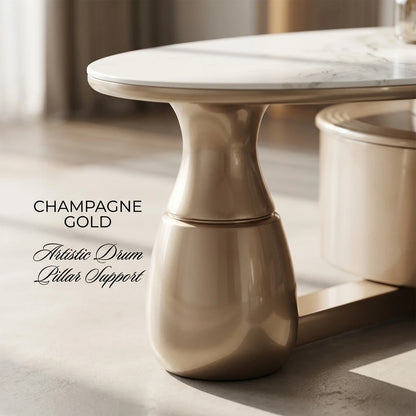 Modern Two-piece Design, Coffee Table, Wooden Board, Glossy Paint, Easy to Clean, Durable, Household Living Room Furniture