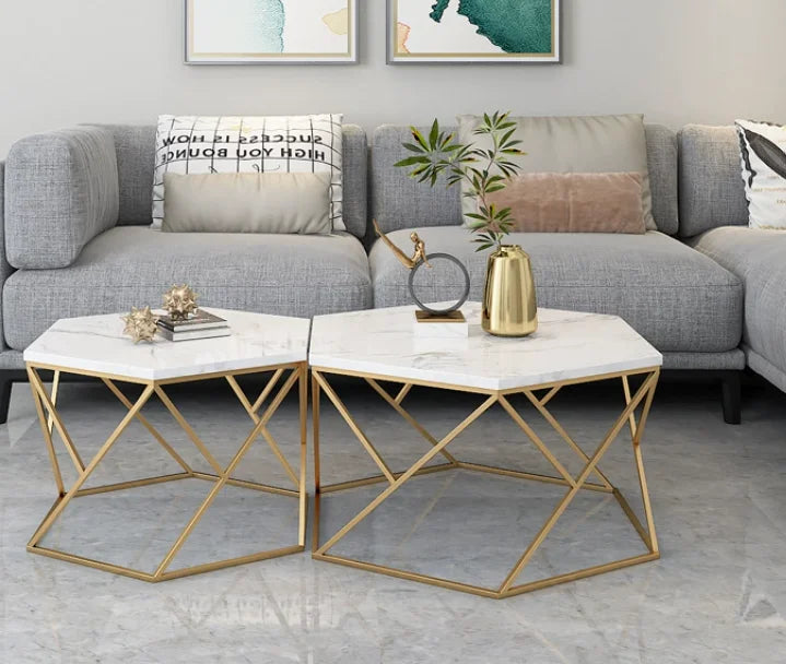 Home Furniture Living Room Sets Gold Center Table Luxury Coffee Tables and Tv Stand Modern Marble Coffee Table for Sale