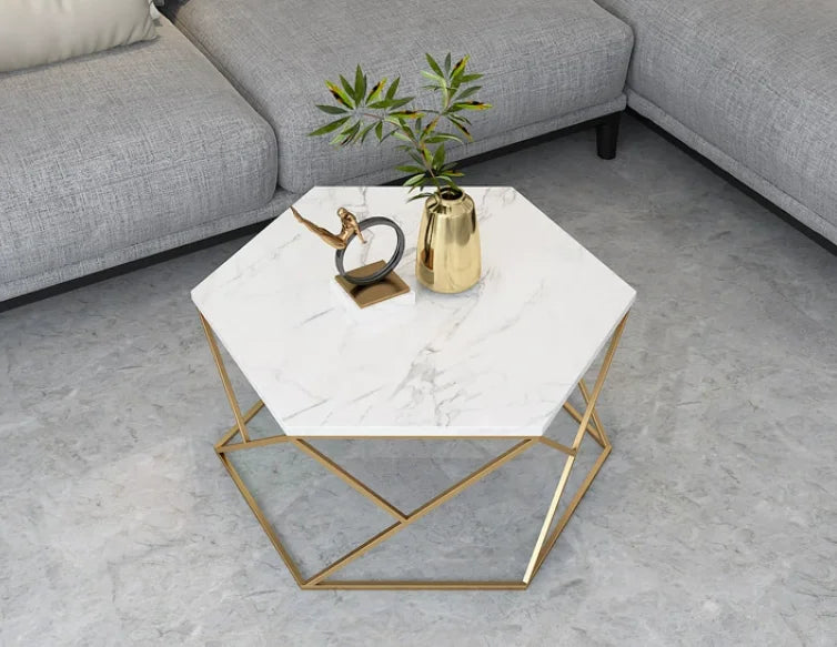 Home Furniture Living Room Sets Gold Center Table Luxury Coffee Tables and Tv Stand Modern Marble Coffee Table for Sale