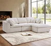 Modern Fabric Upholstered Compressed Cloud Sofa Ready to Ship USA Warehouse Villa L-Shaped Sectional for Living Room