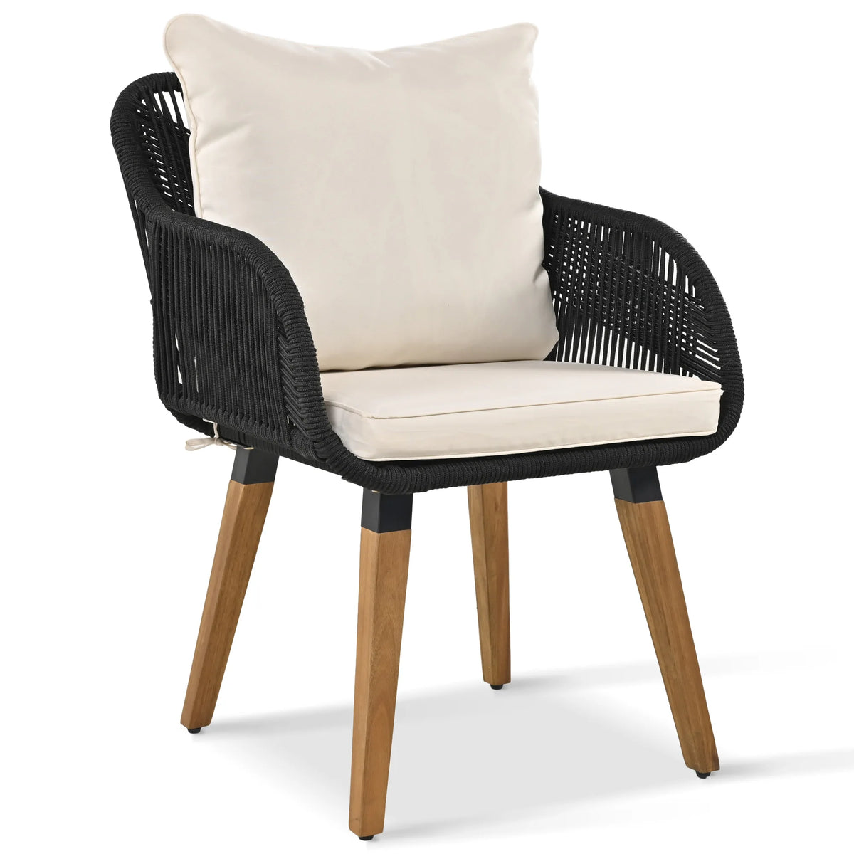 Patio Conversation Set With Wicker Cool Bar Table Ottomans Outdoor Furniture Bistro Sets for Porch Backyard Balcony Poolside