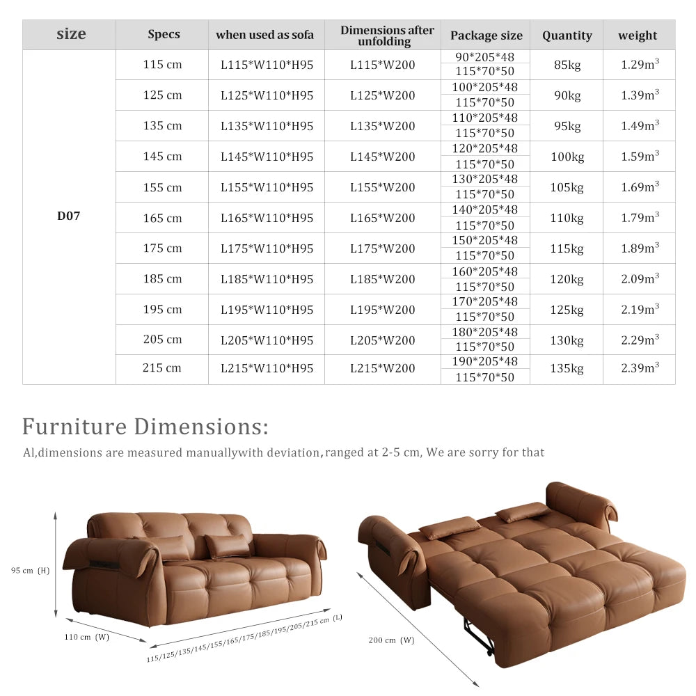 Fully Automatic Remote Control Electric Reclining Convertible Sofa Bed Genuine Leather L-Shape Solid Wood Frame Multifunctional