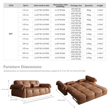 Fully Automatic Remote Control Electric Reclining Convertible Sofa Bed Genuine Leather L-Shape Solid Wood Frame Multifunctional
