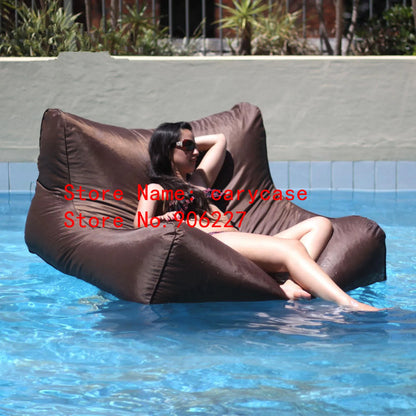 UV resistant Waterproof Extra Large Pool Floats Adult Bean Bag Outdoor Lounger Chair, two people beanbag sofa