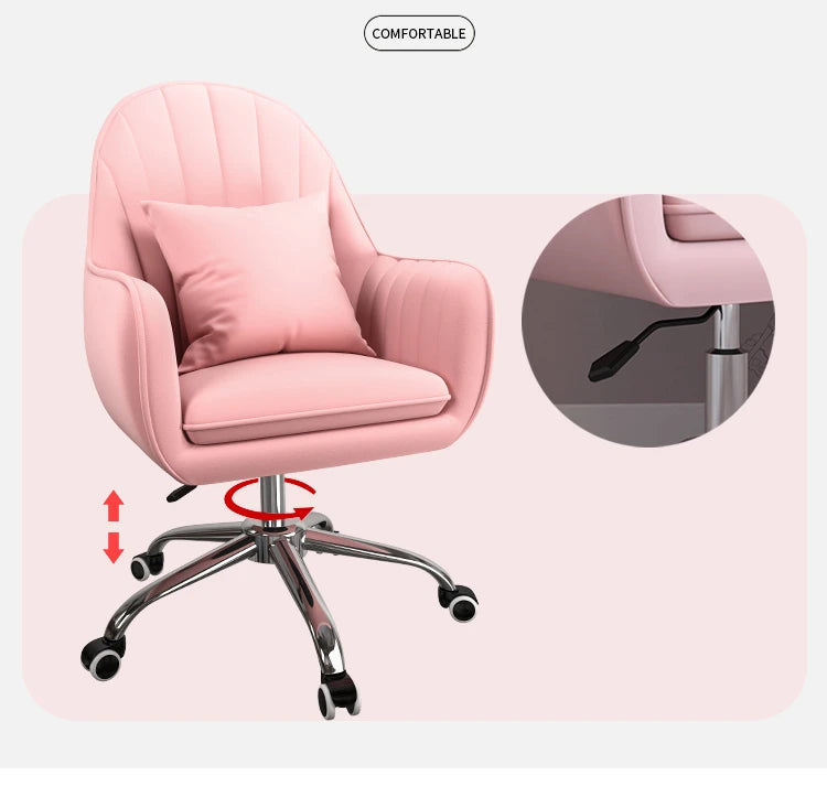 Executive Dormitory Lift Swivel Computer Chair Home Hotel Backrest Office Chairs Study Learning Bedroom Casual Makeup Chair