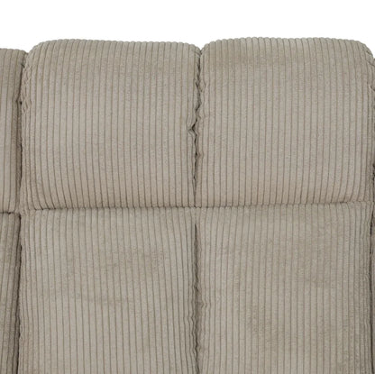 Beige Corduroy 3-Piece Living Room Recliner Sofa Set