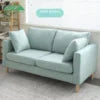Wayon      Reclining Fabric Chaise Lounge Sofa for Living Room with Removable Pillows and Wooden Legs, Light Green