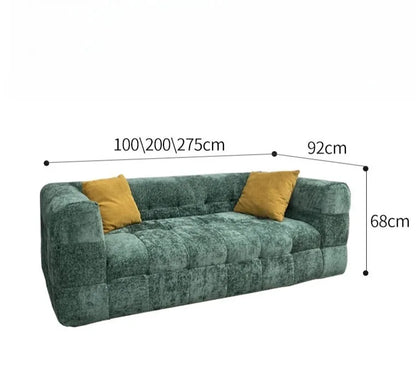 Wayon Modern L-Shape Sofa Bed Set 2 Seater Sectional Sofa for Living Room and Dormitory Use