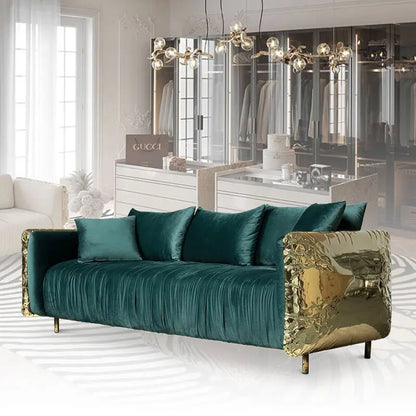 Italian BOCA Style Full-skin High-grade Stainless Steel Intensive Light Luxury Sofa Furniture