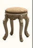 European Style Modern LED Cream White Dressing Table Girls' Makeup Table with Lighted Mirror Wood Panel Bedroom Furniture