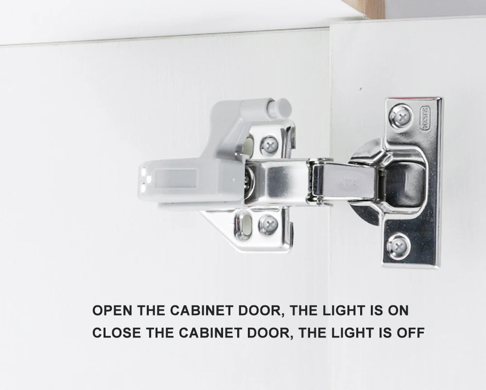 5 Pcs LED lamp Cabinet Hinge Light Kitchen Bedroom Living Room Cupboard Wardrobe Inner Loop Drawer Sensor Night Light