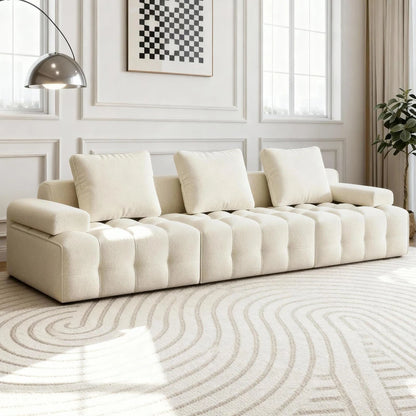 Modern Masculine Style Square Sectional Three Seat Velvet Upholstered Eco-Friendly Inflatable Vacuum Compressed Sofa Reduced