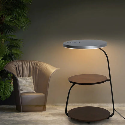 Modern Wood Metal Marble Wireless Charging Bedroom Led Night Light Living Room Shelf Coffee Table Bedside Floor Lamp
