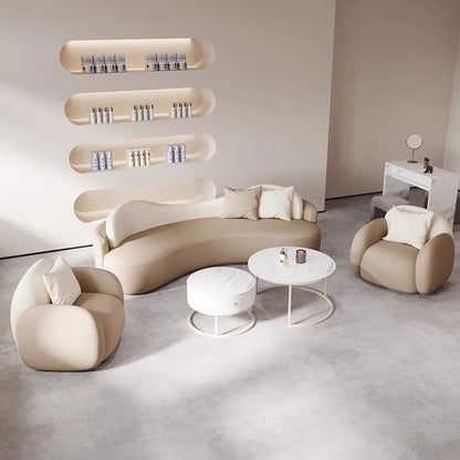 Modern Modular Reception Office Sofa Set Reclining Space-Efficient Eco-Friendly Durable Leather High-Density Sponge Furniture