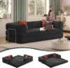 Vacuum Roll-Packed High Density Sponge Convertible Modular Compressed Fabric Tufted Modern Sofa Set Removable Covers Apartment