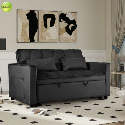 USA In Stock Modern Sofa Come Bed 2 in 1 Living Room Sofa Convertible Pull Out Sofa Bed For Small Space Home Furniture 18044
