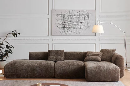 L-shaped Corner Set Noble Consort Combination Chenier Modern Style Straight Row Sponge Filled Fabric Sofa