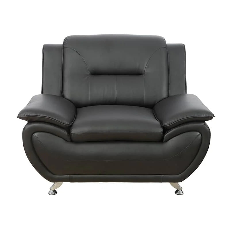 Luxury Modern 2 Seater Sofa Set Furniture Home Office Hotel Black Leather Modular Sofas for Sale