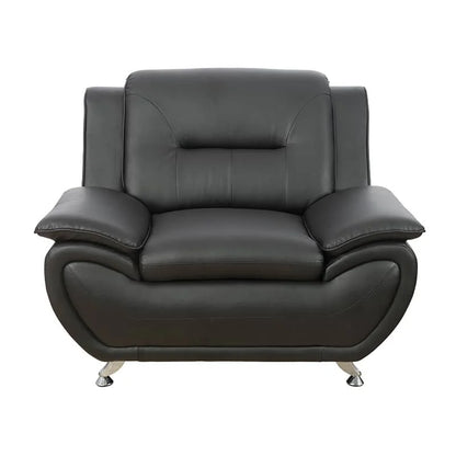 Luxury Modern 2 Seater Sofa Set Furniture Home Office Hotel Black Leather Modular Sofas for Sale