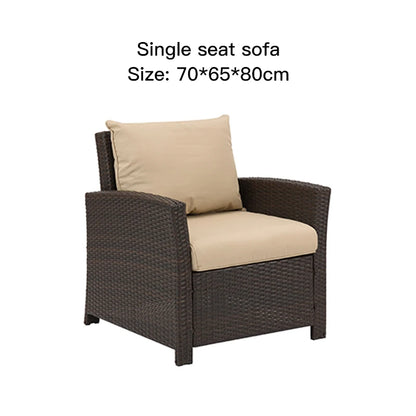 Nordic Rattan Sofa Combination For Courtyard Balcony Patio With Coffee Table Outdoor Garden Furniture Set Leisure Corner Sofas