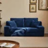Breathable Black Flannel Fabric Square Modular Loveseat Sofa Bed Pull Sleeper Modern Upholstered Apartment Villa Bedroom Lounge