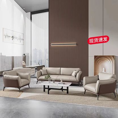 High Quality Luxury Modern Sectional Synthetic Leather Modular Sofa Bed 3 Pieces Selection Chinese Office Home Apartment School