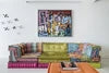 Modern Solid Wood Upholstered Extendable Square Sectional Mah Jong Sofa Living Room Furniture Modular Adjustable Apartment/Villa
