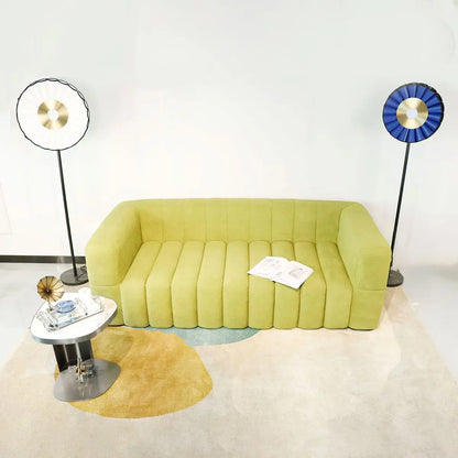 Modern Sofa, Living Room with a 3-seater L-shaped Sofa Set, Featuring a Modern Deep-seat Sofa with a Movable Ottoman