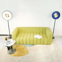 Modern Sofa, Living Room with a 3-seater L-shaped Sofa Set, Featuring a Modern Deep-seat Sofa with a Movable Ottoman