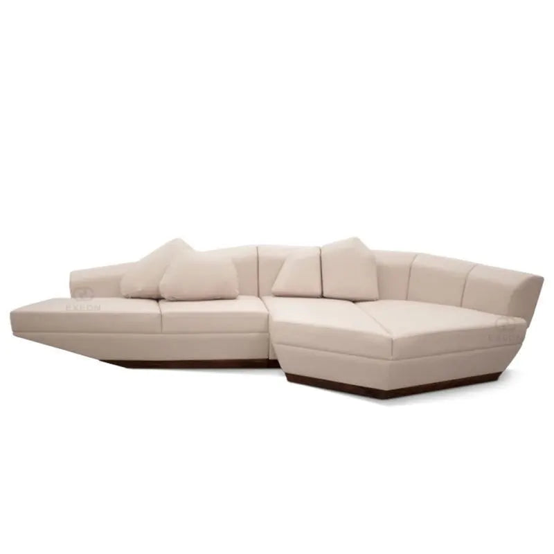Italian Light Luxury Leather Sofa Curved Corner Combination Sofa Villa Living Room Designer Furniture