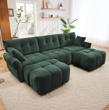 Cream-style Cotton Candy Sofa Set Living Room Furniture Modern Sofa Minimalism Soft Cloud White Lambs Wool Fabric Sofa for Home