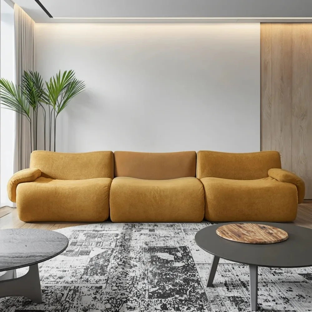 Sherpa Modular Sectional Sofa with Square Design Apartment-Friendly Sponge Filling-Space Saving DTC Best Seller
